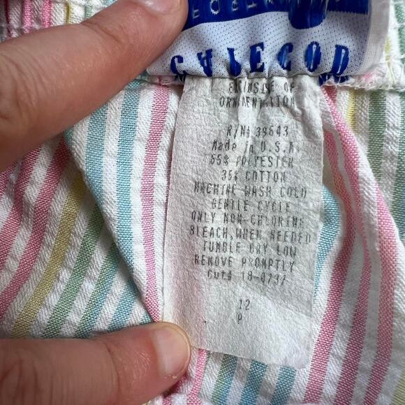 Cape Cod Sportswear vintage rainbow pastel pants & Top set size 12 petite - Picture 6 of 8